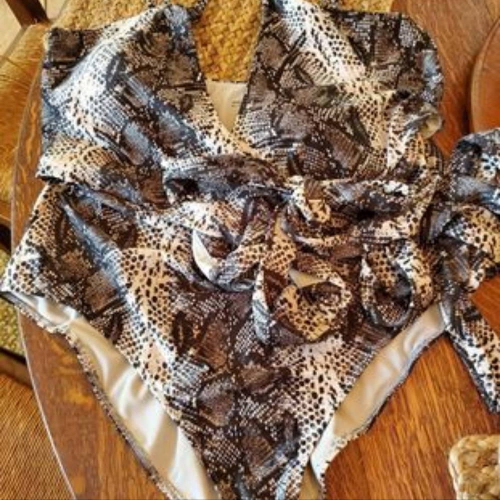 Aerie wrap one piece swimsuit